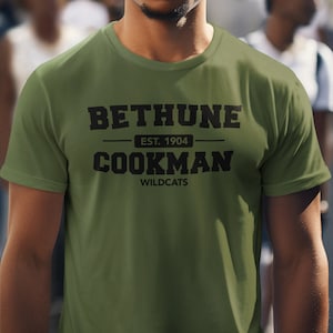 Bethune Cookman (Fatigue Green) - Vintage Bethune Cookman Shirt, Bethune Cookman Wildcats HBCU Hoodies & Sweatshirts, College Apparel