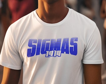 Retro Sigma 1914 - Phi Beta Sigma 1914 VERIFIABLY LICENSED, Sigma Men of Fire and Brimstone, 1914 Sigma Man, Black D9 Greek Fraternities