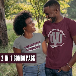 Virginia Union Panthers (2-IN-1 Combo) - Vintage Virginia Union Apparel, Retro Virginia Union Tee, Virginia Union HBCU Hoodies & Sweatshirts