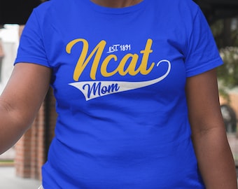 NCA&T Mom 1891 - North Carolina Aggie Tees, Aggie Homecoming Hoodies, Vintage Aggie Alumni Apparel, Aggie HBCU Merch, NCAT Aggies Shirt