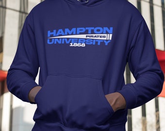 Hampton Pirates Flag Ed- Hampton Pirates, Vintage Hampton U Apparel, Hampton Alumni Tee, Retro Hampton Homecoming Hoodies & Sweatshirts