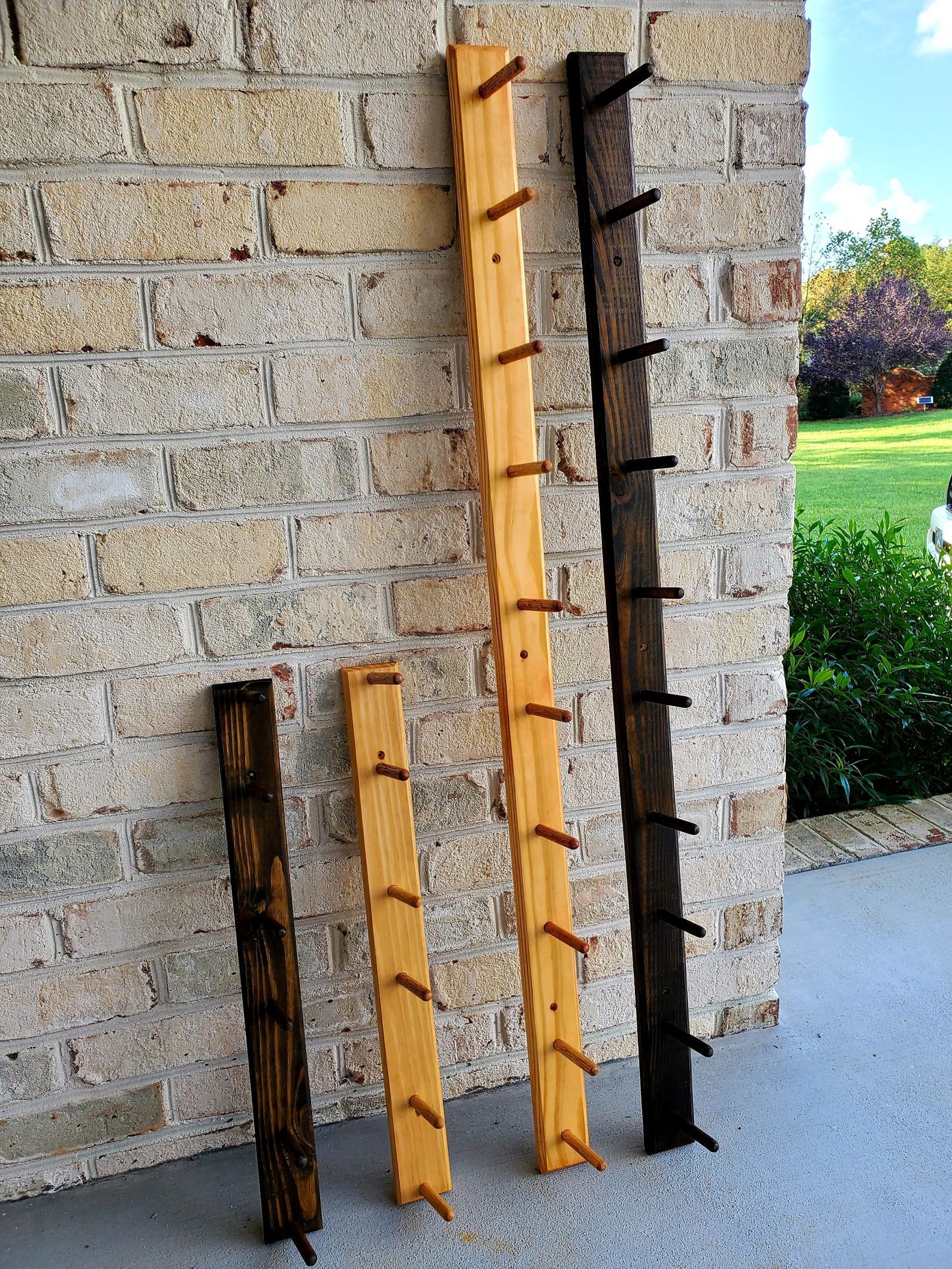 Shoe Rack wood peg rail. 24 or 48 Etsy