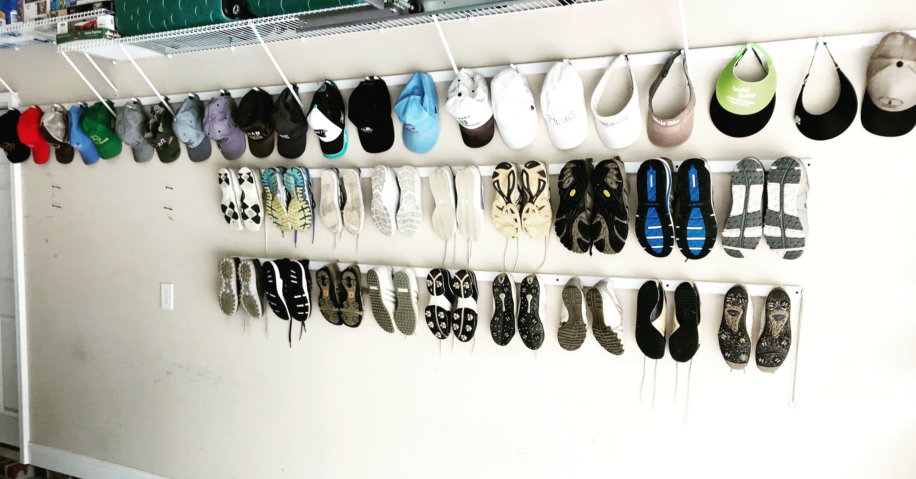 Wood Shoe Rack peg rail. 24 or 48 Etsy