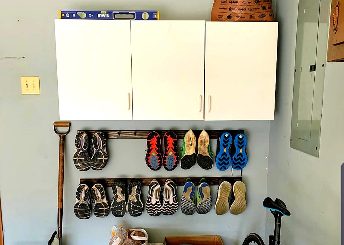 Shoe Rack. Wall Mounted Shoe Storage. High Quality 24or - Etsy