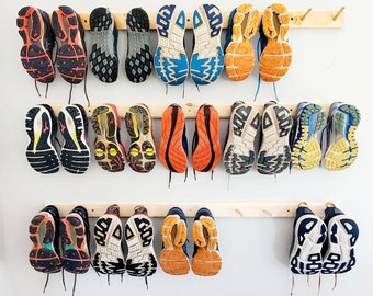Shoe Rack. Wall Shoe Storage. 4 lengths, holds 2 pairs - 5 pairs. Easy install. Hardware included. Free Shipping. Space Saver. Etsy's Pick.