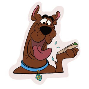 Scooby Doo Stoner Sticker | Etsy