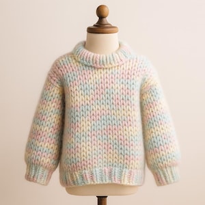Kid’s New England Sweater Knitting Pattern | Children’s Chunky Pullover | PDF Pattern | Sizes 4T–10
