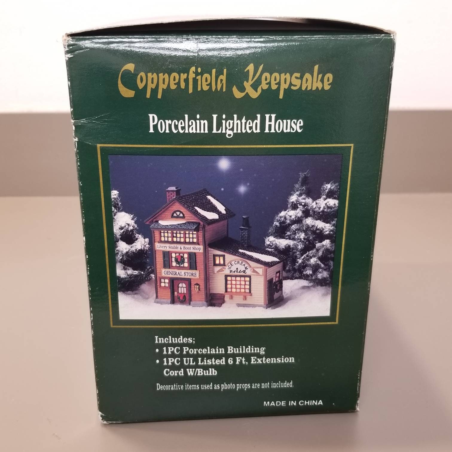 Vintage Copperfield Keepsake Porcelain Lighted House General Store