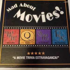 Vintage Mad About Movies!, Trivia Board Game 2001 EUC Complete. Condition is Used.