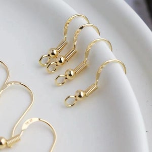 20pcs,14k Gild Earring,Findings, 14k Gold plated, Gild,Hooks,Fittings, Jewellery Making, Craft Supplies, Jewellery Findings, Earring Making