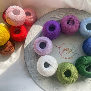 PO size 10 Cotton Crochet, Tatting, Knitting Thread Lace Balls, Fine, 20g0.7oz ,TRIAL, crochet thread ,handmade, image 3