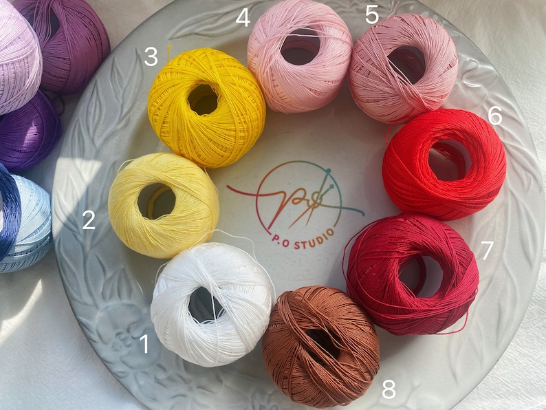 PO size 10 Cotton Crochet, Tatting, Knitting Thread Lace Balls, Fine, 20g0.7oz ,TRIAL, crochet thread ,handmade, image 4