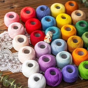 PO size 10 Cotton Crochet, Tatting, Knitting Thread Lace Balls, Fine, 20g0.7oz ,TRIAL, crochet thread ,handmade, image 2