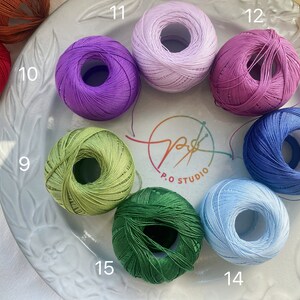 PO size 10 Cotton Crochet, Tatting, Knitting Thread Lace Balls, Fine, 20g0.7oz ,TRIAL, crochet thread ,handmade, image 5