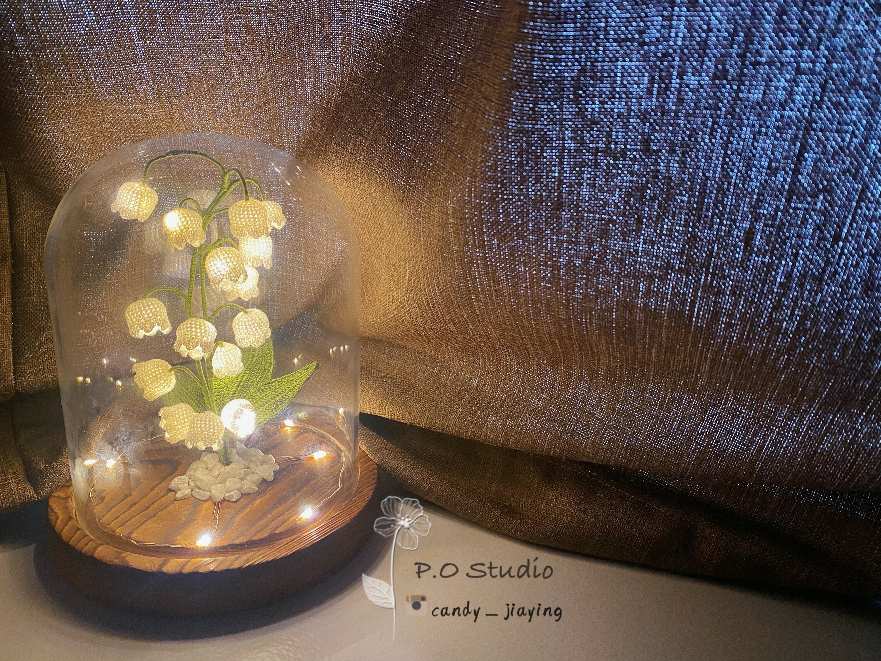 DIY Handwoven Crochet Lily Of The Valley Night Lamp