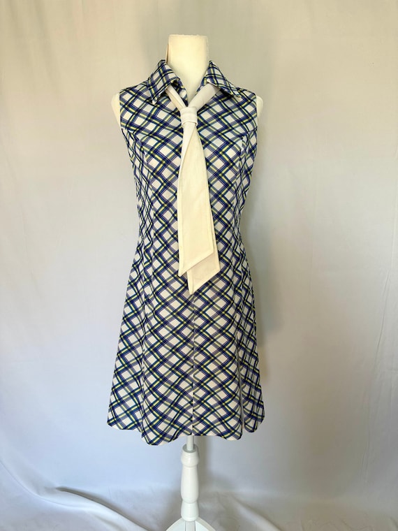 Vintage 1960’s Scuba Beetles Plaid Mod Dress