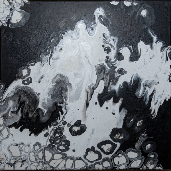 Gold and Black Hand Painted Wall Art Etsy