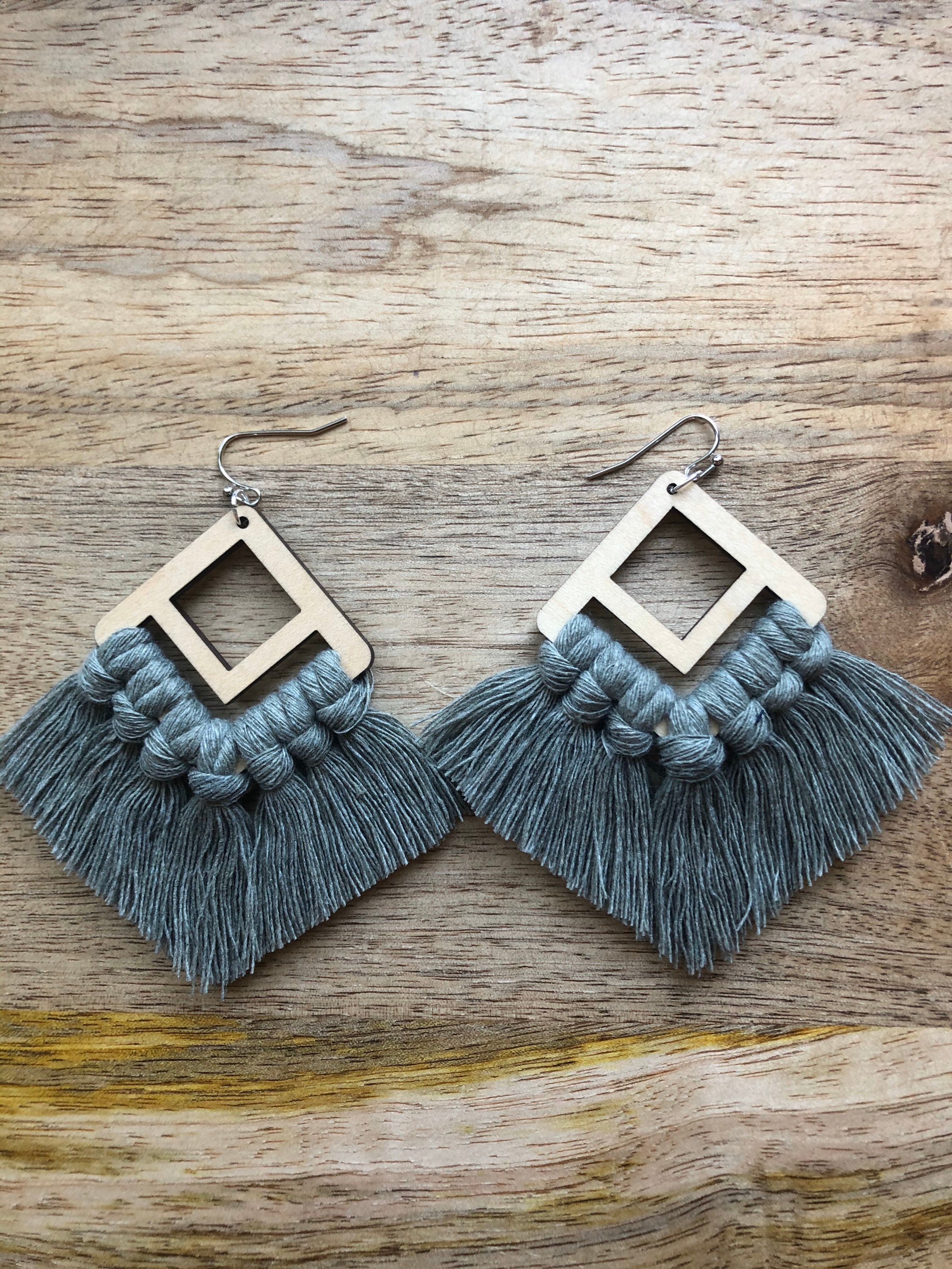 Macrame Earrings Etsy