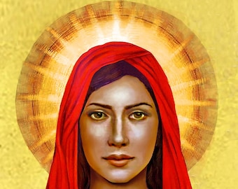 Mary Magdalene 8 inch unscented candle