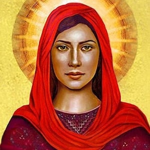 Mary Magdalene print portemonnee formaat 2,5 x 4 inch