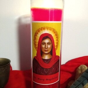 Mary Magdalene 8 Inch Unscented Candle - Etsy