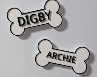 Personalised Dog Bone fridge magnet | 3D Printed Pet Gift | Dog Lover Decor