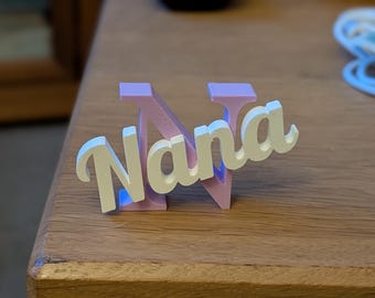 3D personalised name monogram