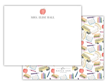 Custom Teacher Stationery, Custom Teacher Notecards, Personalized Teacher Gift, Personalized Notecards, Personalized Stationery