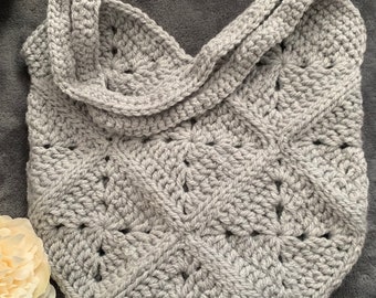 Granny square handmade crochet bag