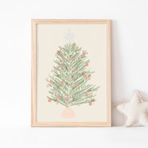 Boho Christmas tree digital print | Christmas print | holiday download | boho Christmas art| kid’s Christmas decor | instant downloads