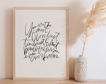 Fitzgerald Digitale Print| downloadbare print| direct downloaden| handletterdruk| afdrukbare kunst| belettering print| digitale download