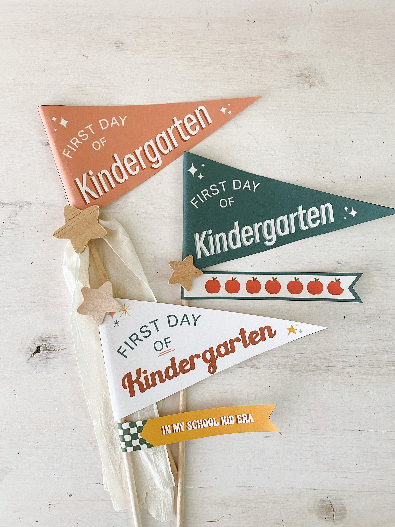 First Day of Kindergarten Pennants, Lunch Notes, and Back to School ...
