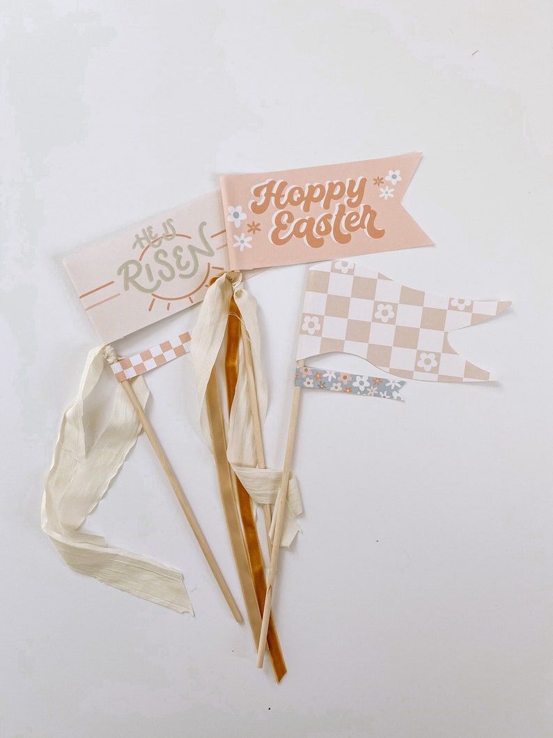 Easter Pennant Flags and Printables Bundle | 6 Downloadable Flags, 18 ...