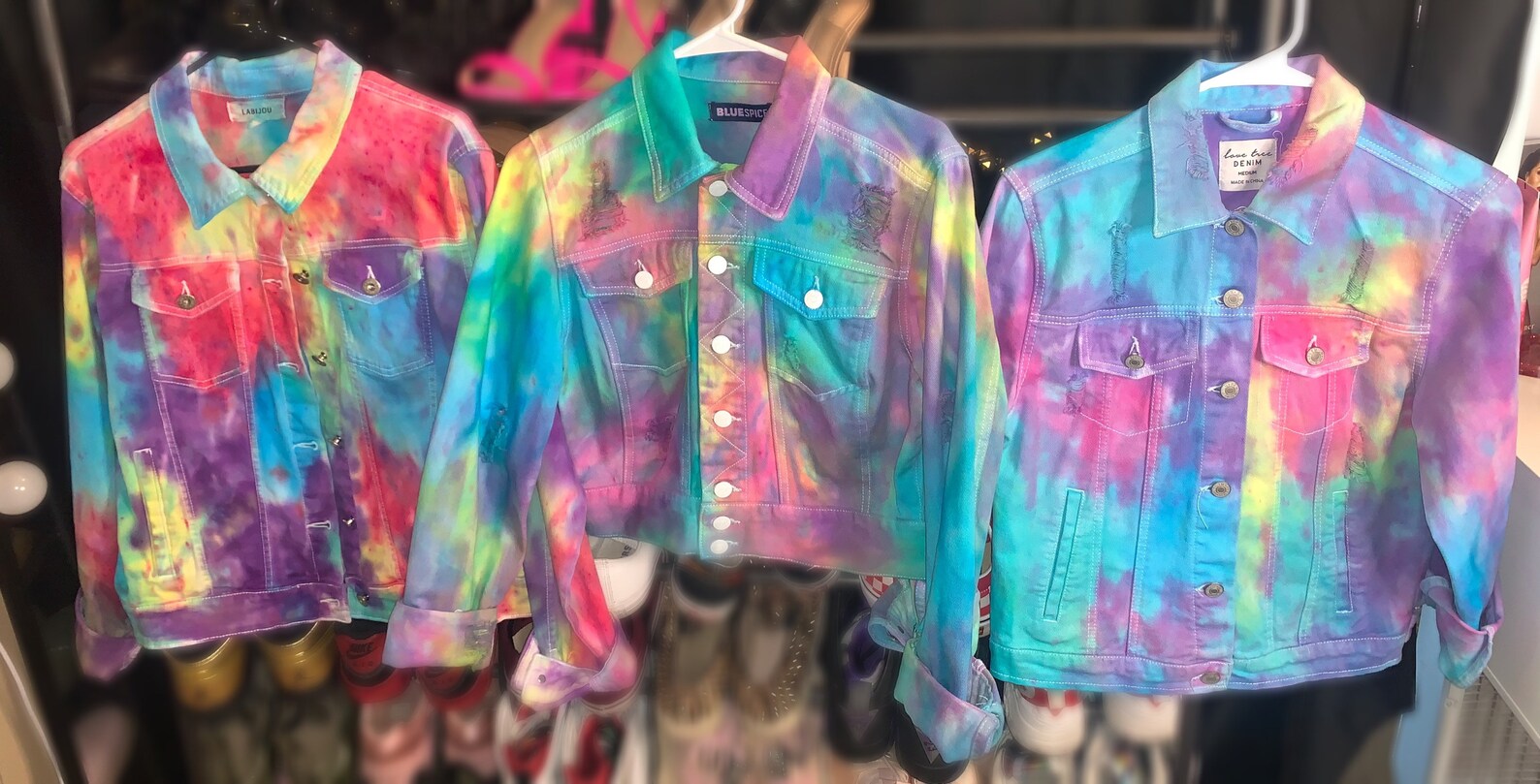 Custom Tie Dye Denim Jacket Etsy