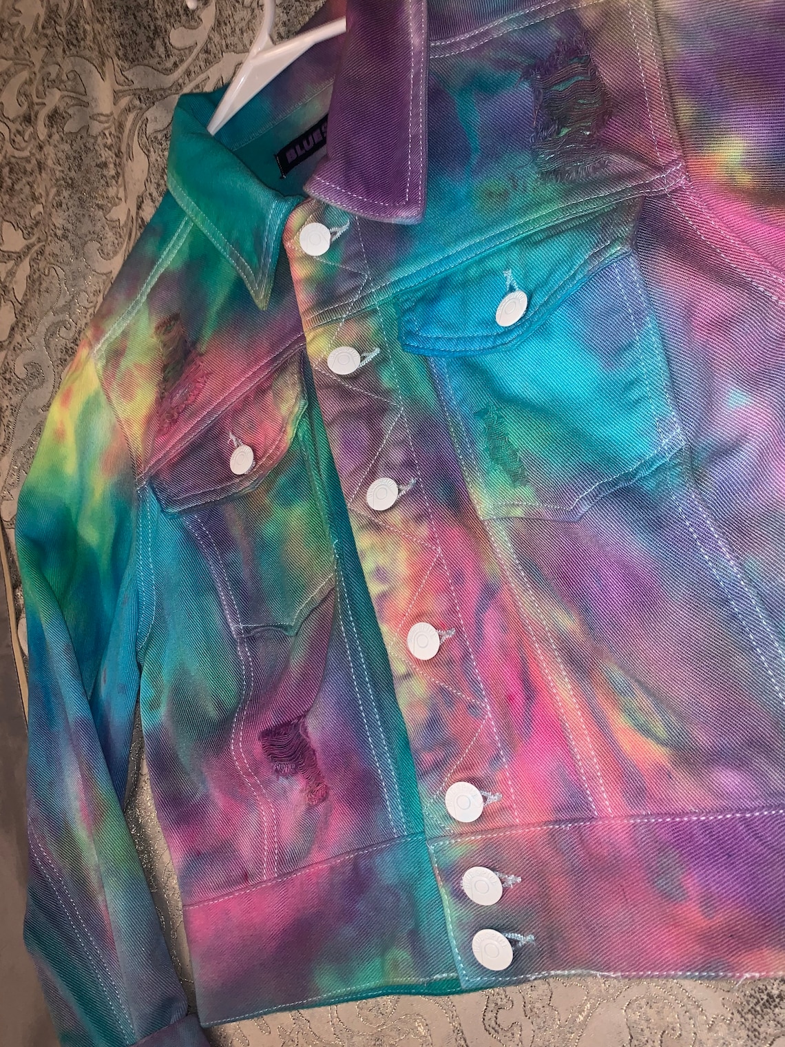 Custom Tie Dye Denim Jacket Etsy