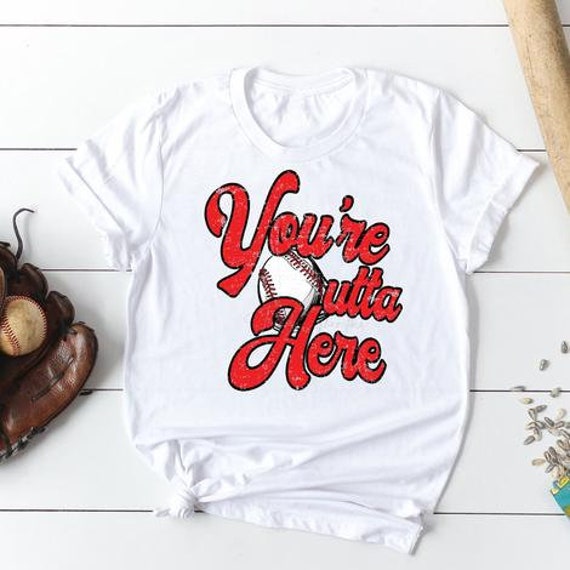 pix You're Outta Here Baseball Shirt etsy