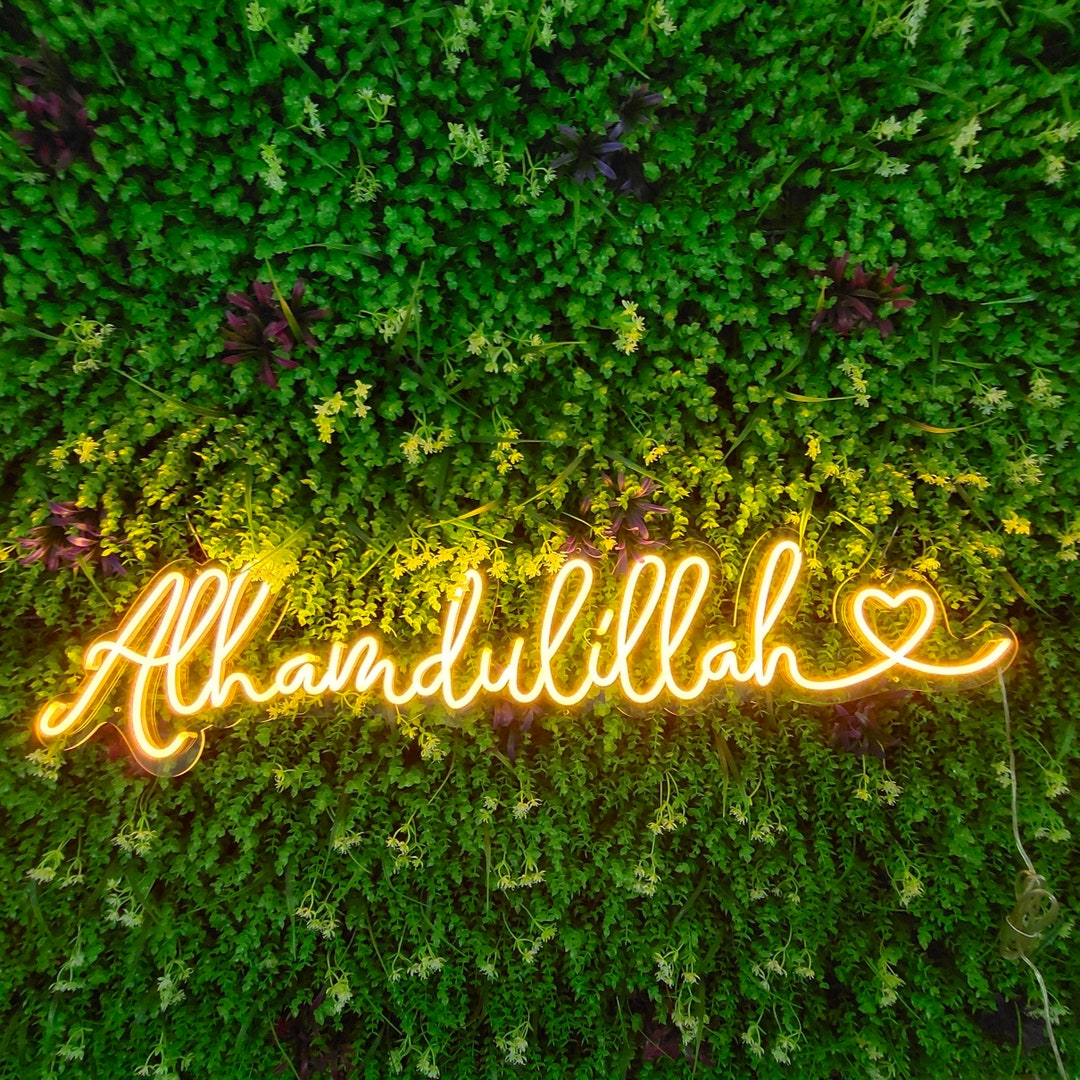 Neon LED Alhamdulillah Decoration Alhamdulillah Wall Hanging