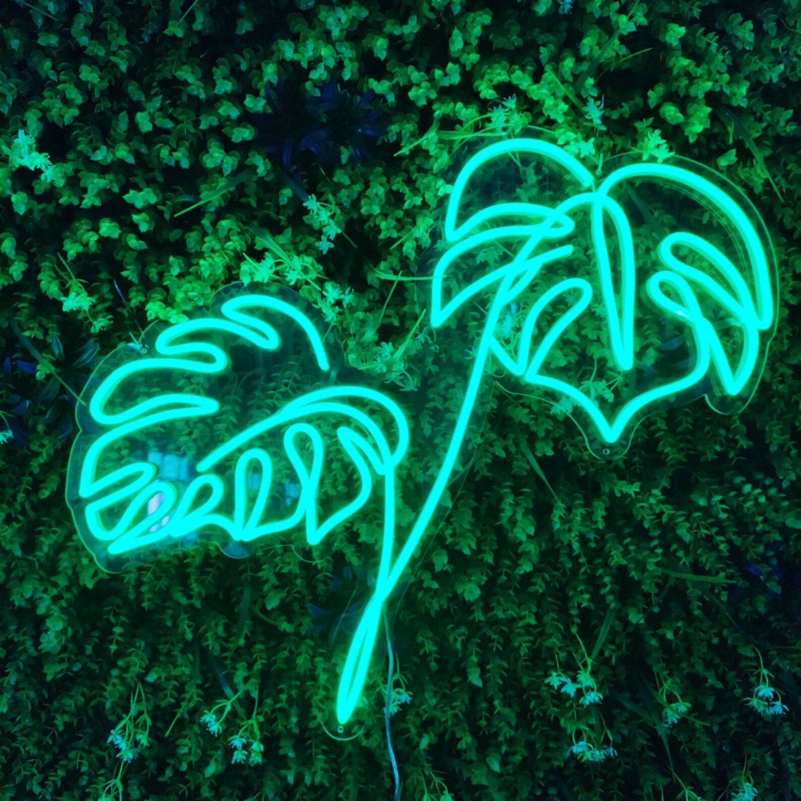 Neon LED Plant Decoration Plant Wall Hanging Palm Leaves LED Sign Neon
