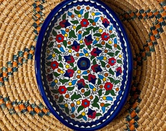 Oval Serving Platter Palestinian Pottery Oval Serving Platter Handmade Ceramic Made in Palestine