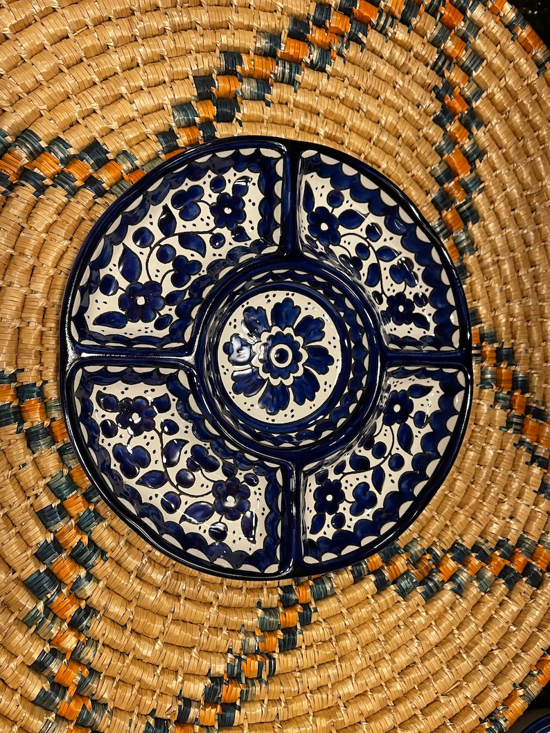 Palestinian Plate Palestine Pottery Divided Plate 23 Cm Ceramic Handmade and Hand Painted ...