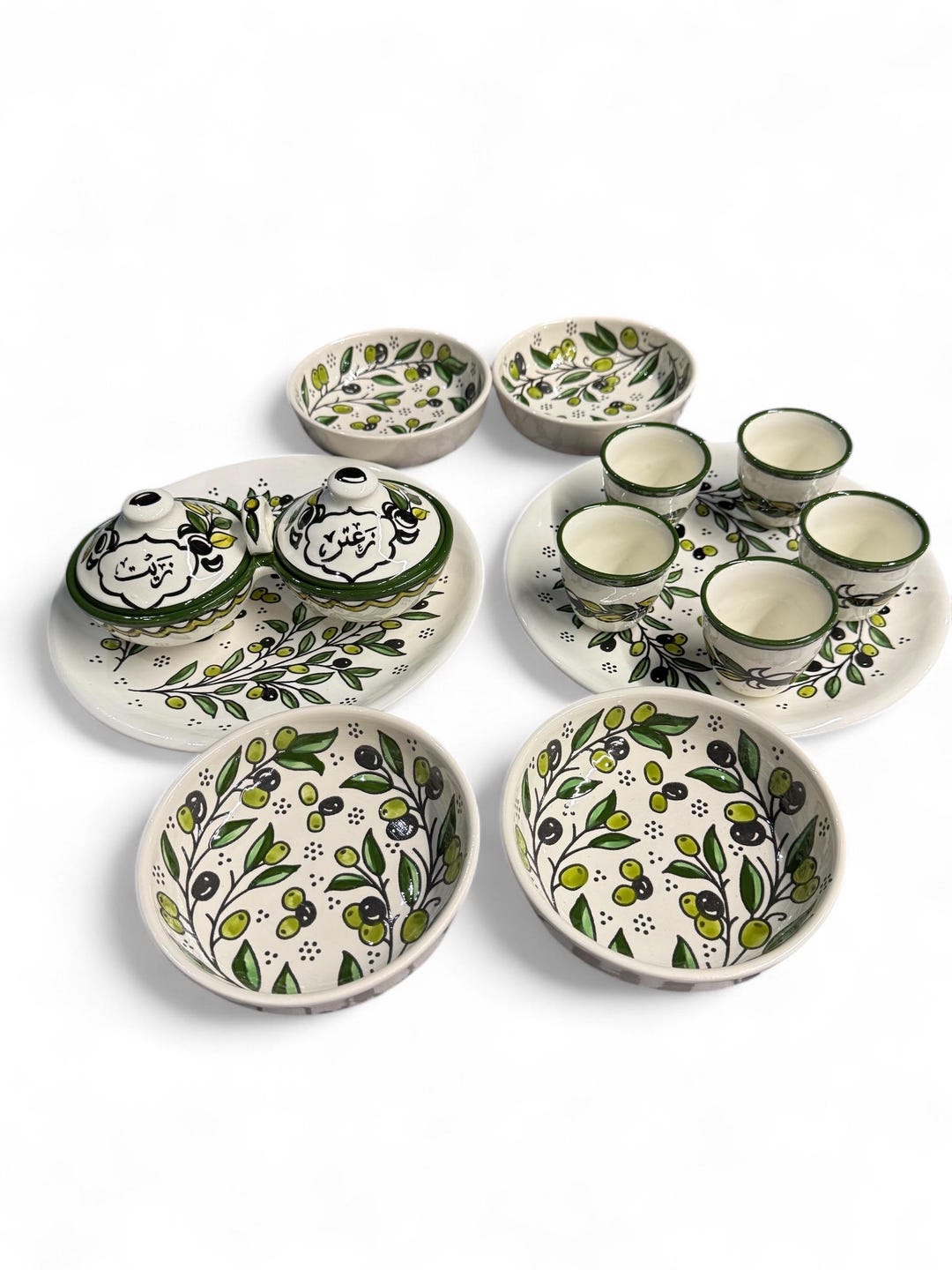 Breakfast Set of Zeit & Zatar, Four 15 CM Bowls, Two 26 CM Plates, Five Coffee Cups - Etsy
