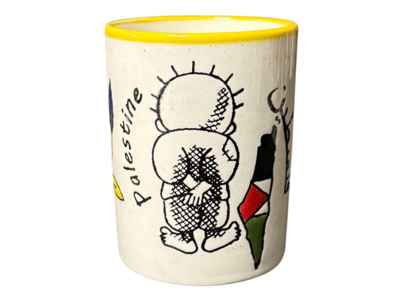 Palestine Pottery | Mug 12 Oz | Ceramic Handmade in Palestine Handalah