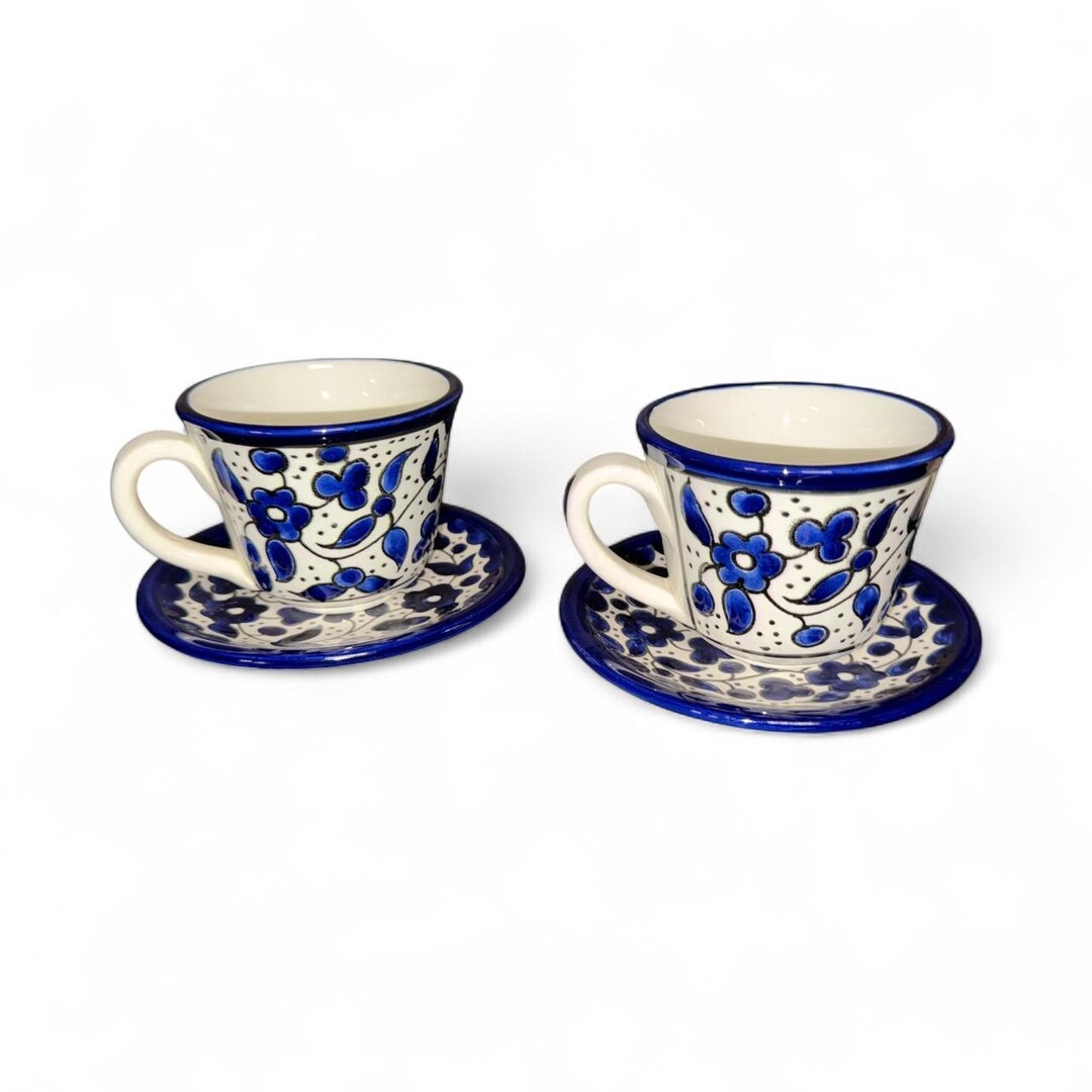 Palestine Ceramic Tea Cups 10 Oz Set of 2 Handmade in Palestine ...