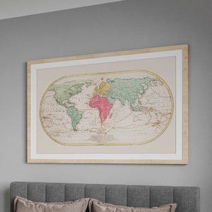 Carte Generale De L’Univers (Vintage Atlas / Map Poster) Hi-Res Giclée Art Print, also available Framed