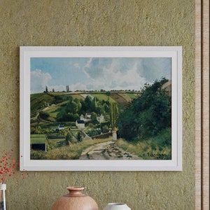 Camille Pissarro Print: Jalais Hill, Pontoise (Premium Giclée Art Print of Landscape Nature Painting) Wall Art / Home Decor available Framed