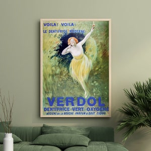 LEONETTO CAPPIELLO - Pasta de dientes Vertol (Cartel publicitario vintage) Impresión artística Giclée de alta resolución, también disponible enmarcada