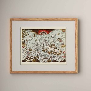Noordpool / Nordpol (Vintage Karte / Poster) Hi-Res Giclée Kunstdruck, auch gerahmt erhältlich