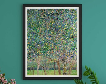 Gustav Klimt Print: Pear Tree (Premium Giclée Art Print of Art Nouveau Nature Painting) Wall Art / Home Decor available Framed