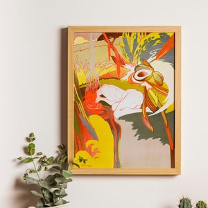 GEORGES DE FEURE - La Source Du Mal (The Source of Evil) (abstract art-nouveaukunstwerk) Giclée-kunstdruk, ook verkrijgbaar ingelijst