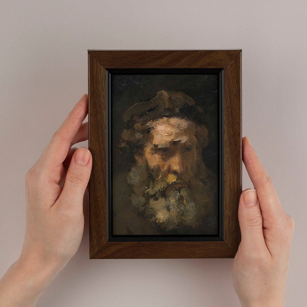 REMBRANDT - Head Of Saint Matthew (Hi Res Giclée Art Print of Classic Baroque Painting) A4 A3 A2, also available framed